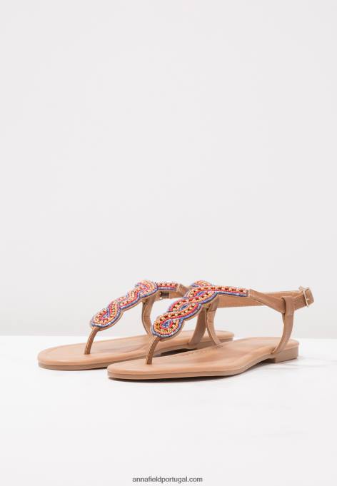 mulheres sandália t-bar marrom F4BZ0D1519 Anna Field