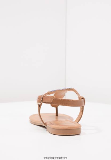 mulheres sandália t-bar marrom F4BZ0D1519 Anna Field
