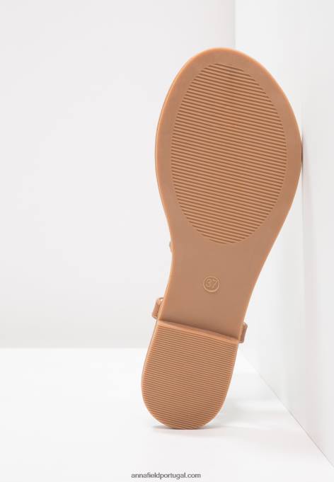 mulheres sandália t-bar marrom F4BZ0D1519 Anna Field