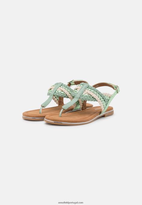 mulheres sandália t-bar menta F4BZ0D1514 Anna Field