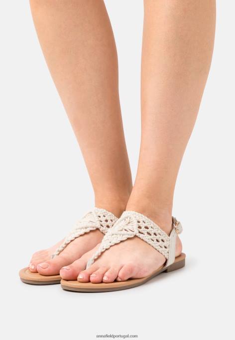 mulheres sandália t-bar off-white F4BZ0D1524 Anna Field