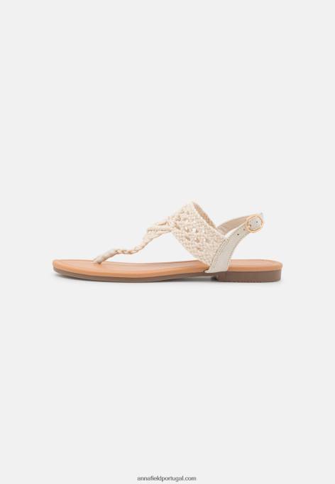 mulheres sandália t-bar off-white F4BZ0D1524 Anna Field