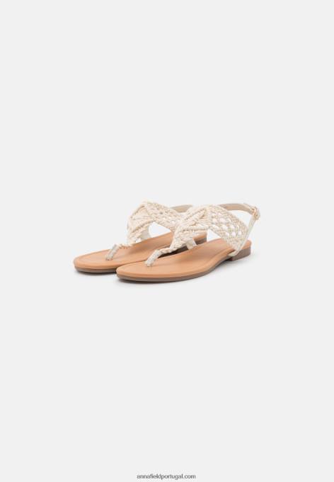 mulheres sandália t-bar off-white F4BZ0D1524 Anna Field