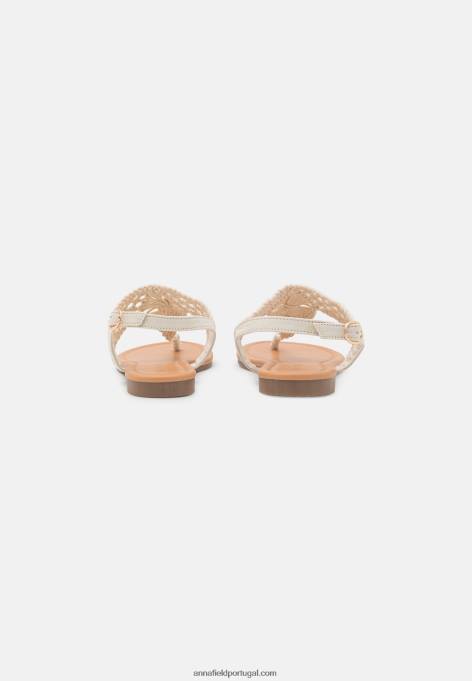 mulheres sandália t-bar off-white F4BZ0D1524 Anna Field