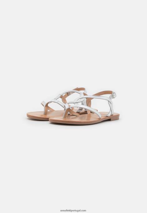 mulheres sandália t-bar prata F4BZ0D1507 Anna Field
