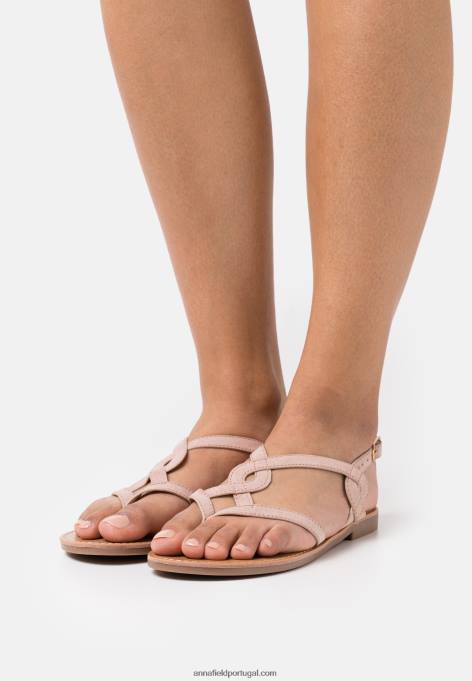 mulheres sandália t-bar rosa claro F4BZ0D1535 Anna Field