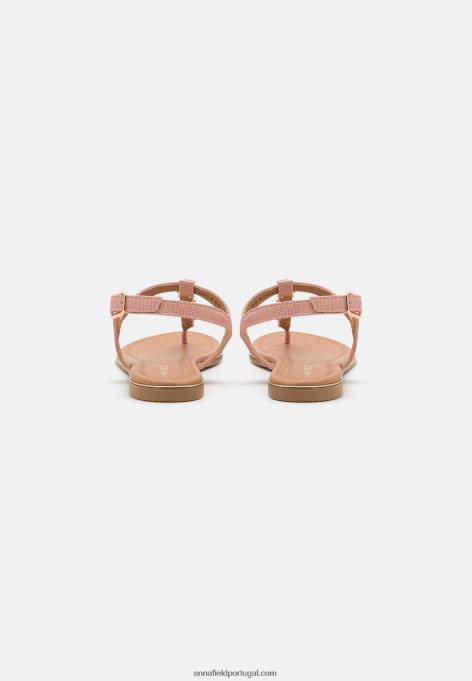 mulheres sandália t-bar rosa claro F4BZ0D1548 Anna Field