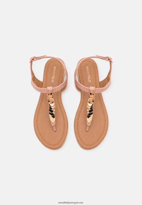 mulheres sandália t-bar rosa claro F4BZ0D1548 Anna Field
