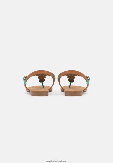 mulheres sandália t-bar turquesa F4BZ0D1502 Anna Field