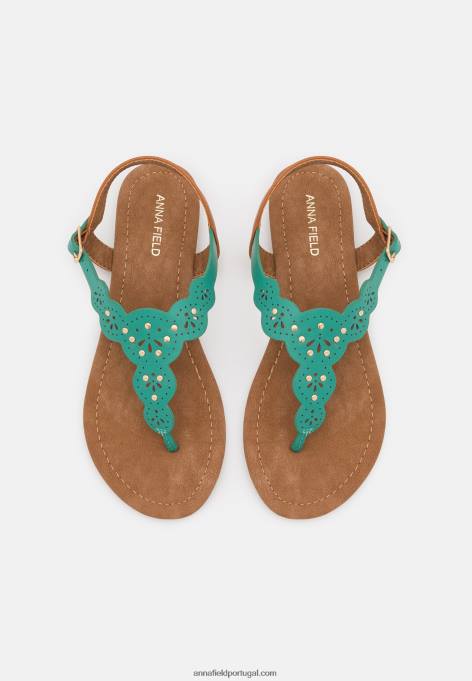 mulheres sandália t-bar turquesa F4BZ0D1502 Anna Field