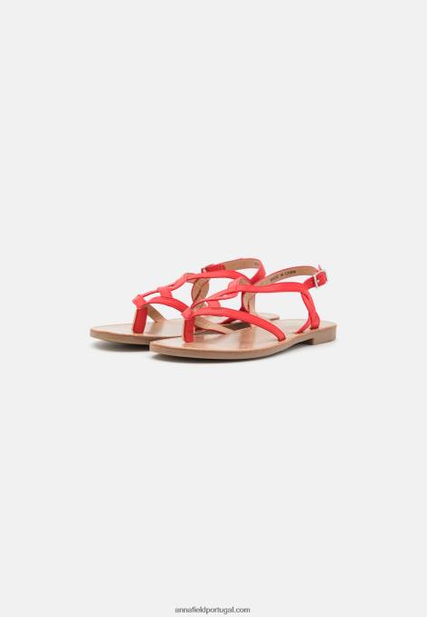 mulheres sandália t-bar vermelha F4BZ0D1525 Anna Field