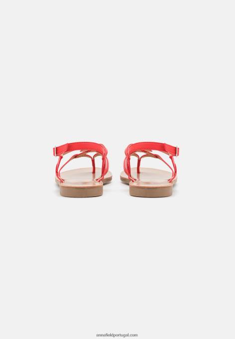 mulheres sandália t-bar vermelha F4BZ0D1525 Anna Field