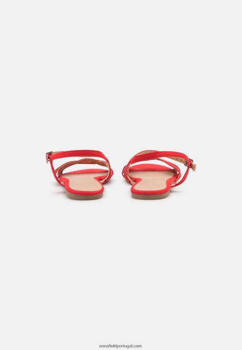 mulheres sandália vermelha F4BZ0D1311 Anna Field