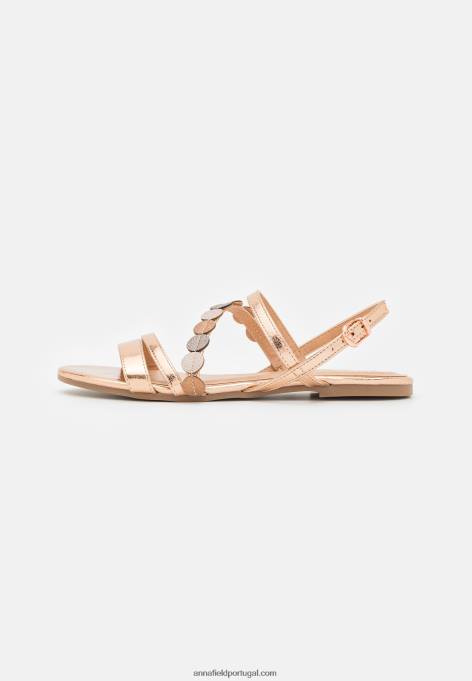 mulheres sandálias cor de ouro rosa F4BZ0D1313 Anna Field
