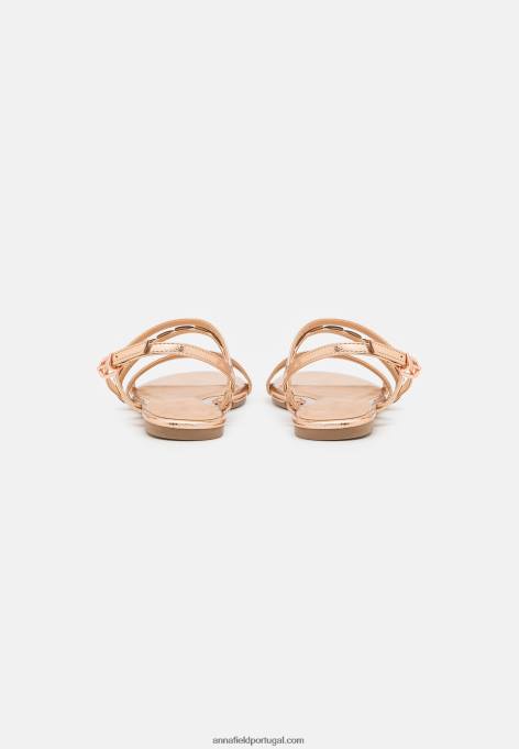 mulheres sandálias cor de ouro rosa F4BZ0D1313 Anna Field