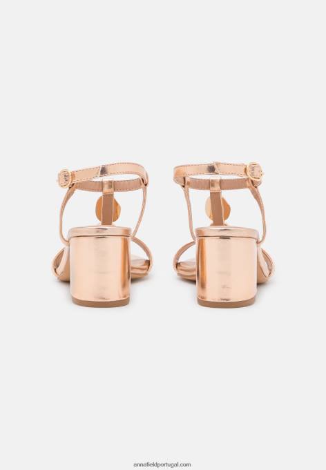 mulheres sandálias cor de ouro rosa F4BZ0D1345 Anna Field