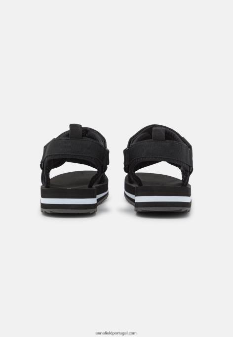 mulheres sandálias de caminhada preta F4BZ0D1298 Anna Field