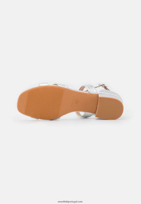 mulheres sandálias de conforto prata F4BZ0D1356 Anna Field