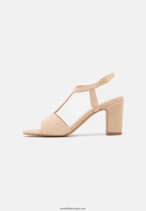 mulheres sandálias de couro bege F4BZ0D1335 Anna Field