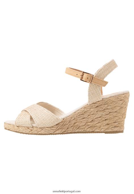 mulheres sandálias de cunha bege F4BZ0D1449 Anna Field