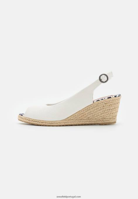 mulheres sandálias de cunha brancas F4BZ0D1492 Anna Field