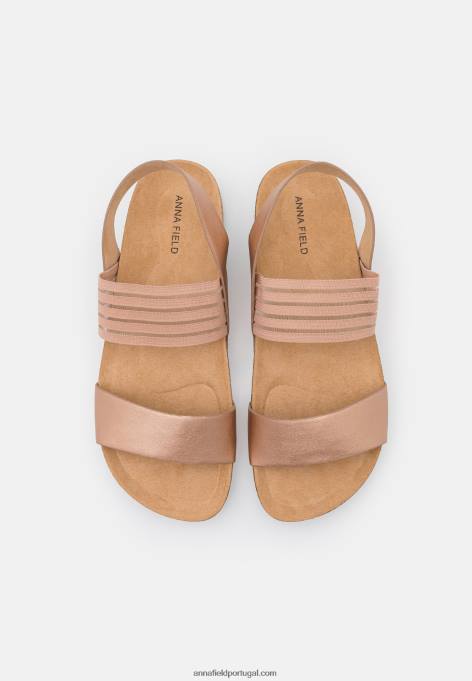 mulheres sandálias de ouro rosa F4BZ0D1411 Anna Field