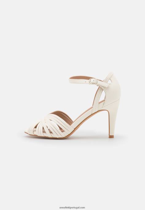 mulheres sandálias de salto alto branco F4BZ0D1245 Anna Field