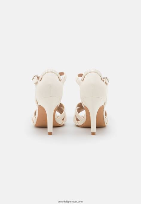 mulheres sandálias de salto alto branco F4BZ0D1245 Anna Field