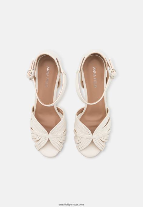 mulheres sandálias de salto alto branco F4BZ0D1245 Anna Field