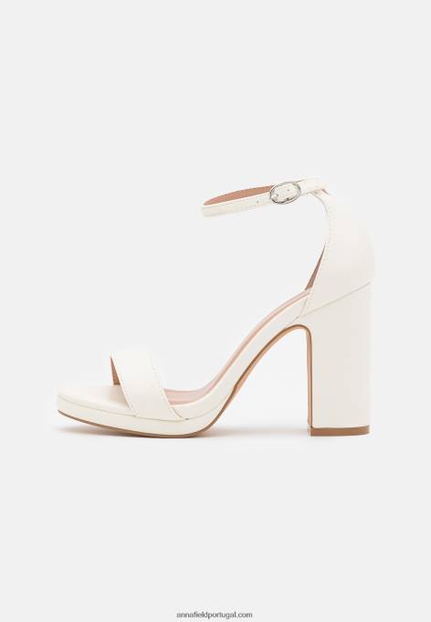 mulheres sandálias de salto alto branco F4BZ0D1288 Anna Field