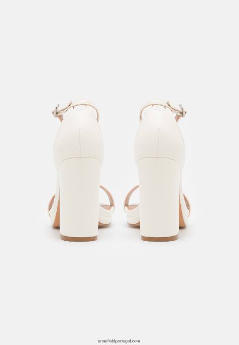 mulheres sandálias de salto alto branco F4BZ0D1288 Anna Field