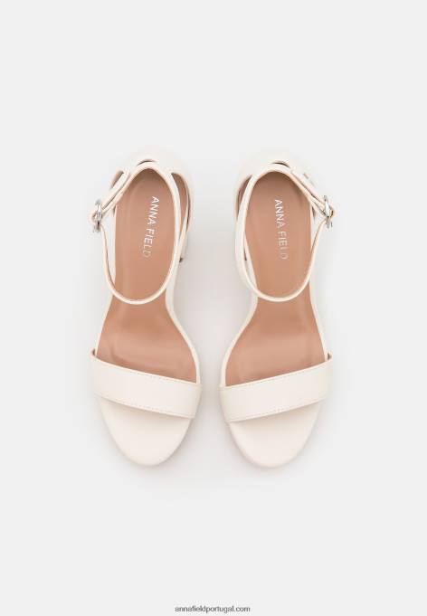 mulheres sandálias de salto alto branco F4BZ0D1288 Anna Field