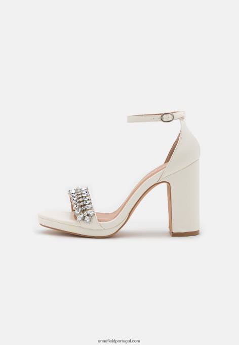 mulheres sandálias de salto alto branco F4BZ0D1341 Anna Field