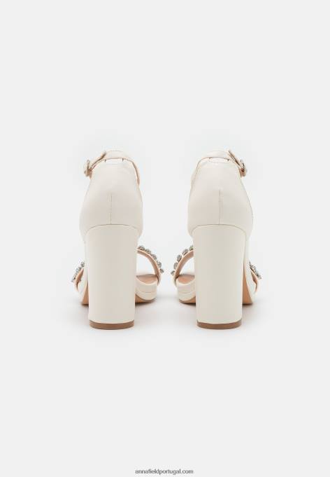 mulheres sandálias de salto alto branco F4BZ0D1341 Anna Field