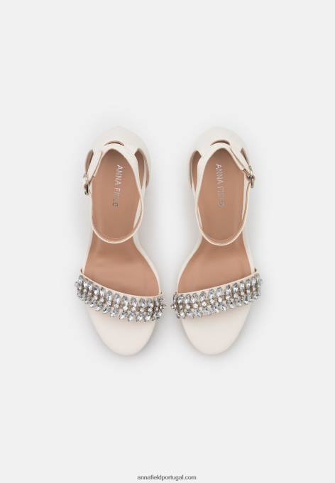 mulheres sandálias de salto alto branco F4BZ0D1341 Anna Field