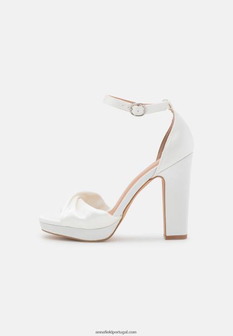 mulheres sandálias de salto alto branco F4BZ0D1554 Anna Field