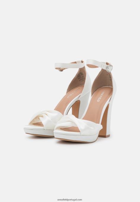 mulheres sandálias de salto alto branco F4BZ0D1554 Anna Field