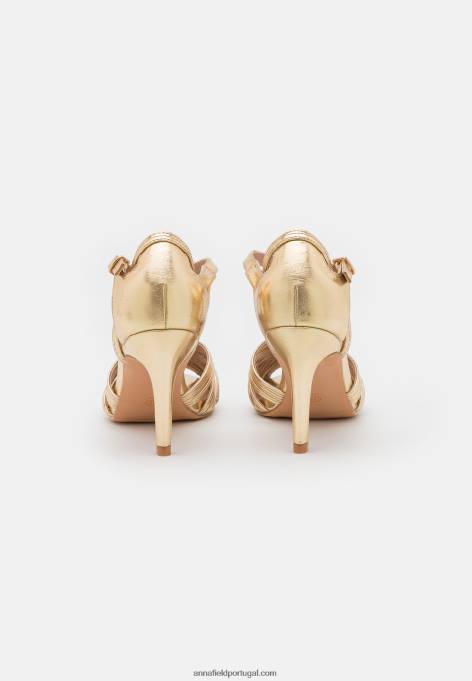 mulheres sandálias de salto alto ouro F4BZ0D1243 Anna Field
