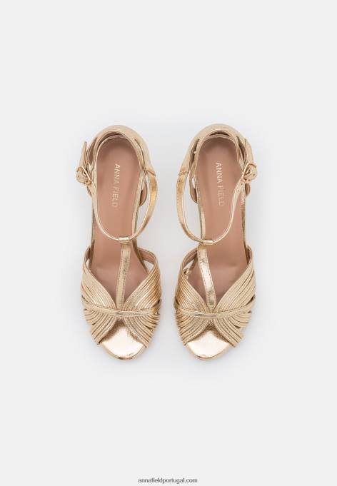 mulheres sandálias de salto alto ouro F4BZ0D1243 Anna Field
