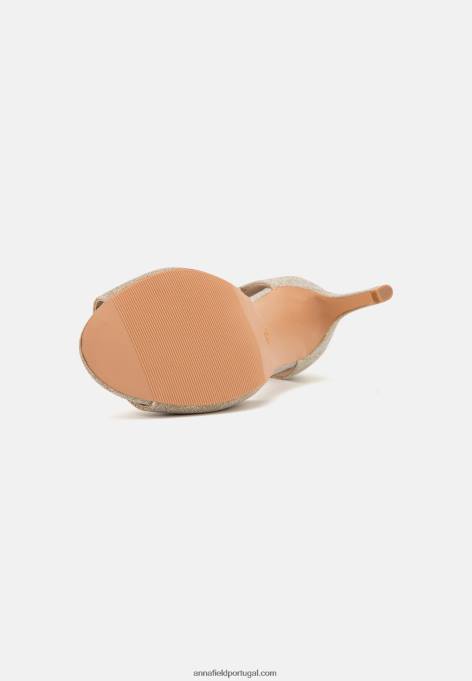 mulheres sandálias de salto alto ouro F4BZ0D1271 Anna Field