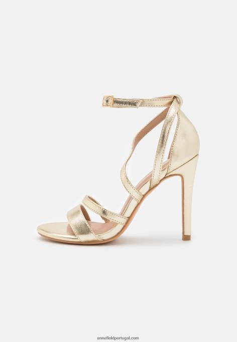 mulheres sandálias de salto alto ouro F4BZ0D1289 Anna Field