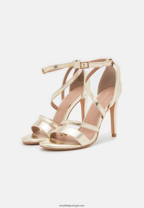 mulheres sandálias de salto alto ouro F4BZ0D1289 Anna Field