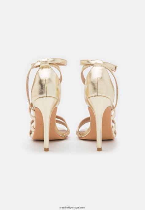 mulheres sandálias de salto alto ouro F4BZ0D1289 Anna Field
