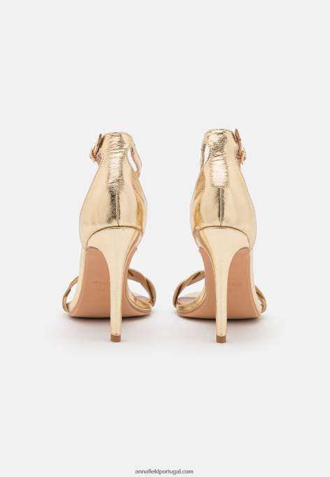 mulheres sandálias de salto alto ouro F4BZ0D1291 Anna Field