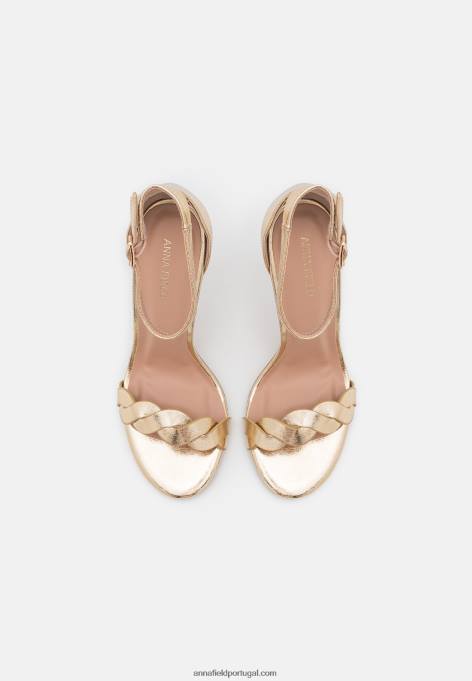 mulheres sandálias de salto alto ouro F4BZ0D1291 Anna Field