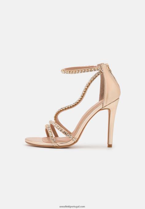 mulheres sandálias de salto alto ouro F4BZ0D1295 Anna Field