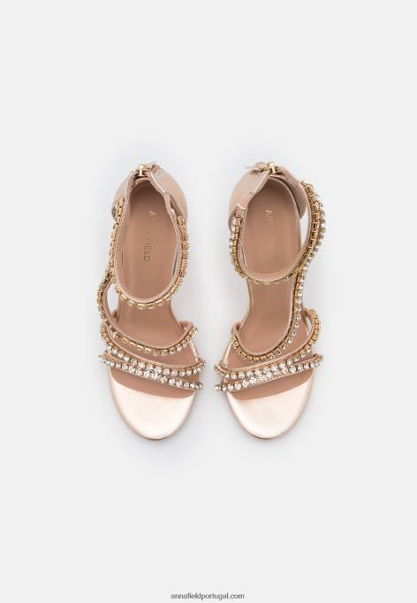 mulheres sandálias de salto alto ouro F4BZ0D1295 Anna Field