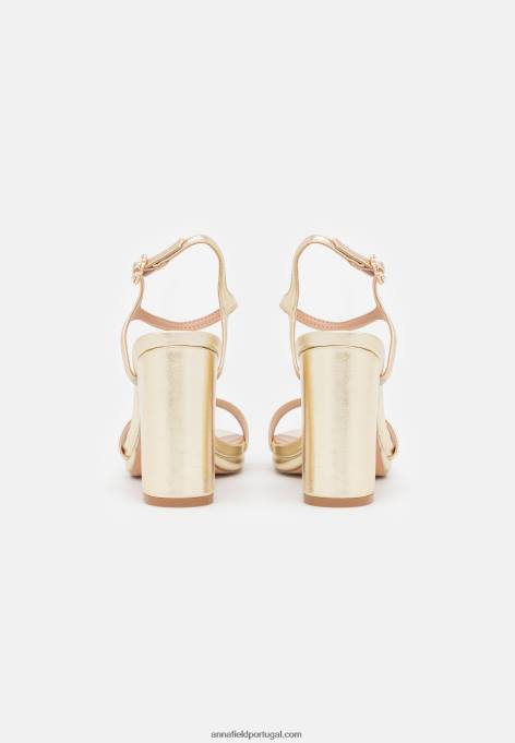 mulheres sandálias de salto alto ouro F4BZ0D1444 Anna Field