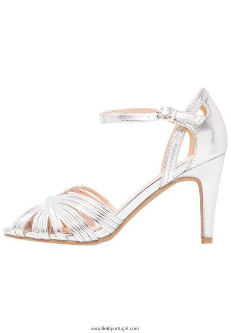 mulheres sandálias de salto alto prata F4BZ0D1241 Anna Field