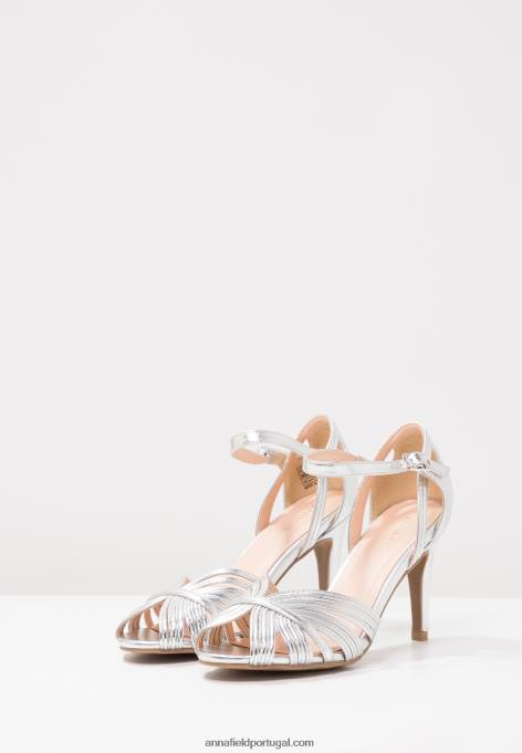 mulheres sandálias de salto alto prata F4BZ0D1241 Anna Field